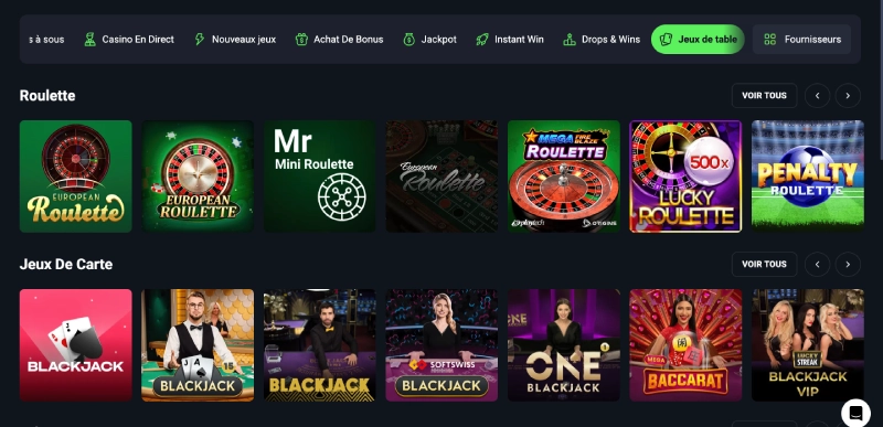 Luckywave tafelspelen