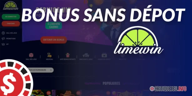 Limewin Bonus Sans Dépôt : 15 tours gratuits