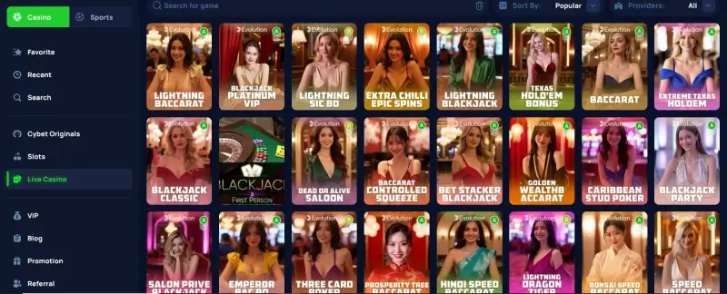 capture decran casino live cybet casino