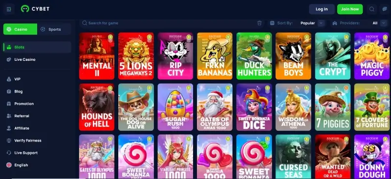 capture decran slots cybet casino