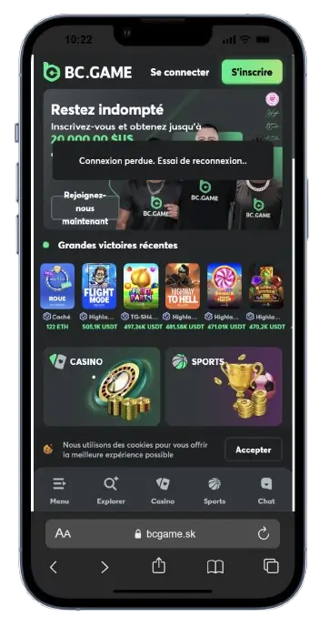 paris sportif bc game application