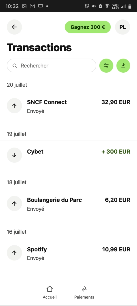 preuve de retrait sur cybet