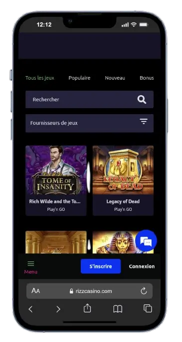 rizz casino mobile