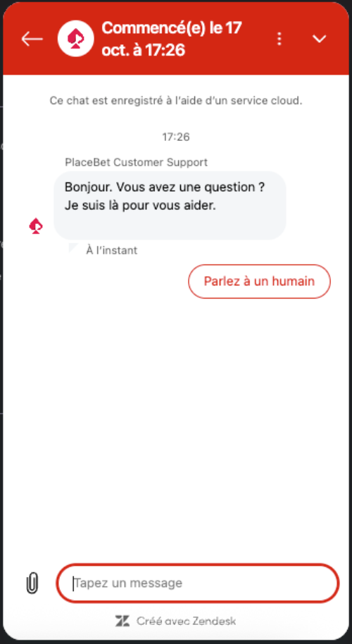 assistance client de placebet