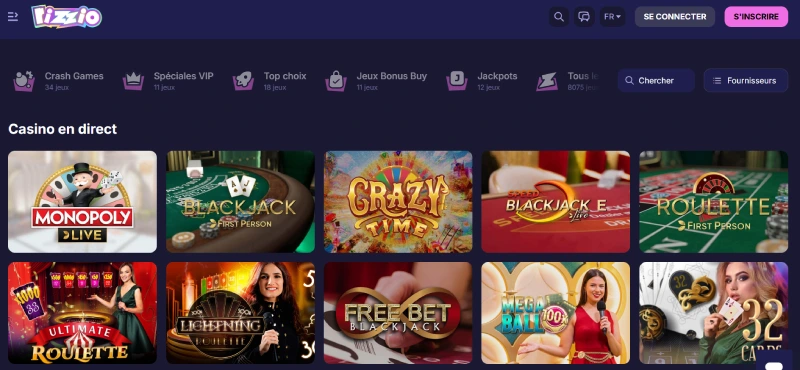capture decran casino live rizzio