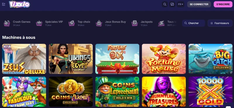 capture decran jeux de casino rizzio