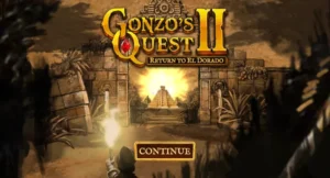 &Eacute;cran d'accueil de Gonzo's Quest 2