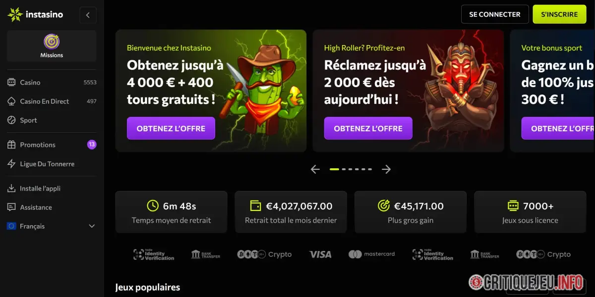 Meilleurs Casinos en Ligne Fiables (Comparatif 2026)