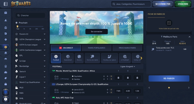 les paris sportifs sur betwarts