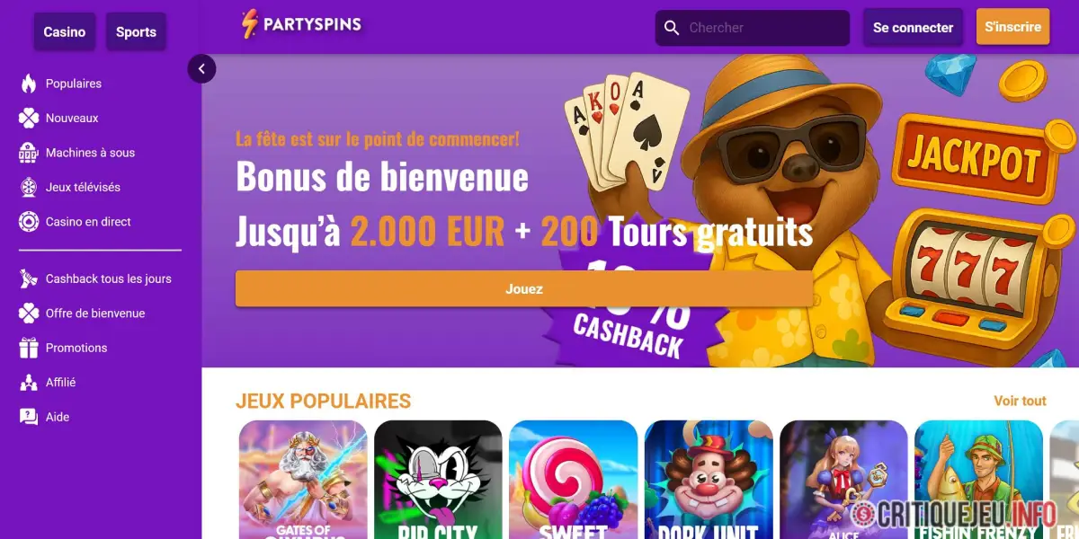 page d'accueil partyspins (1)