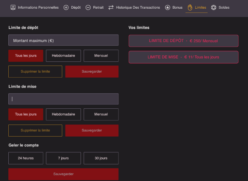 politique de jeu responsable de placebet