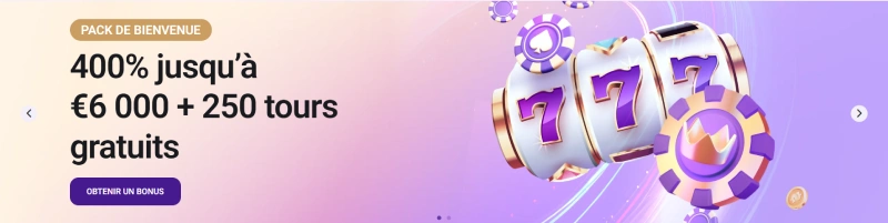 capture decran bonus de bienvenue crownslots