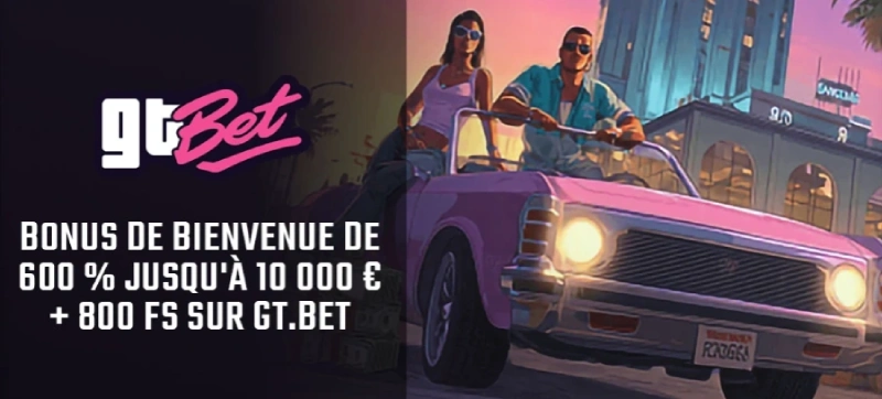 capture decran bonus de bienvenue gtbet