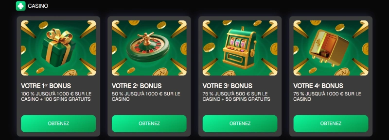 capture decran bonus de bienvenue uspin.me