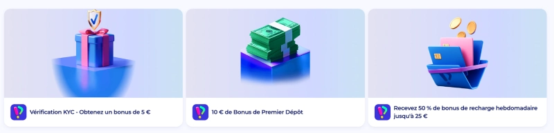 Capture d'&eacute;cran des bonus sur PlayID