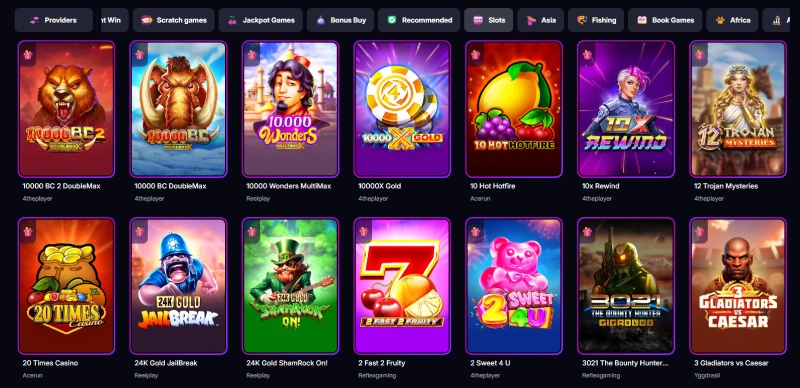 capture decran jeux de casino winolympia