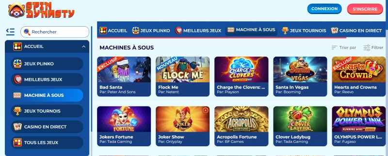 capture decran slots spin dynasty