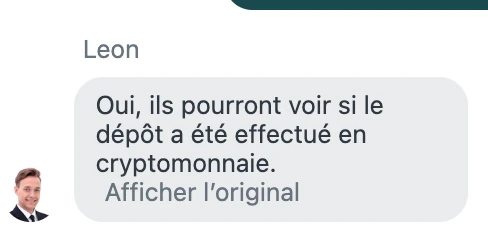 Capture d'écran du support sur PlayID