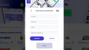 Capture d'&eacute;cran de l'&eacute;tape 4 de l'inscription sur PlayID