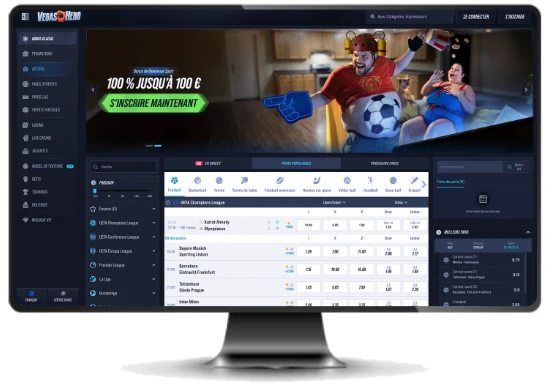 Capture d'écran de l'interface de Vegas Hero