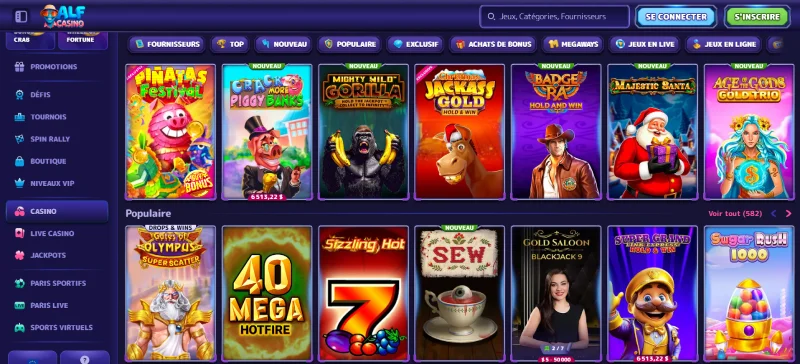 capture decran machines a sous alf casino