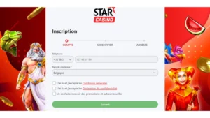 capture decran inscription etape 5 star casino