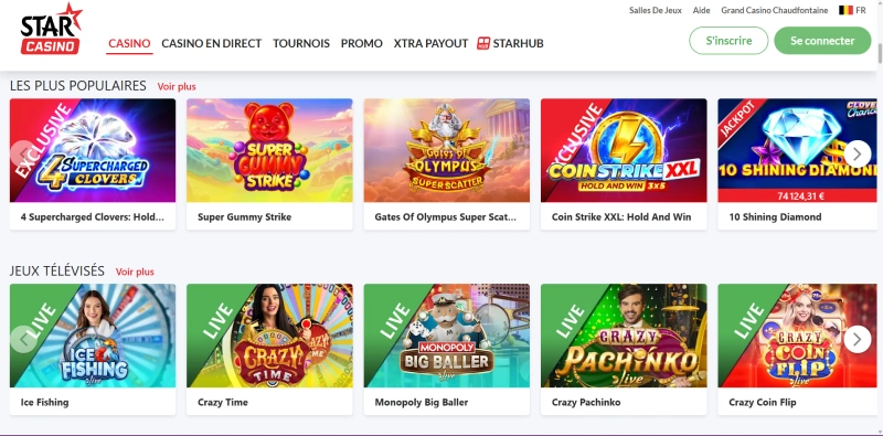 capture decran jeux casino star casino