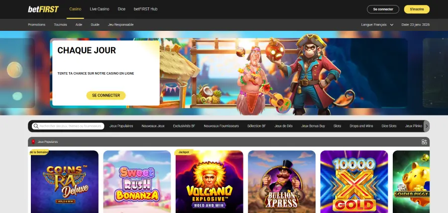 capture ecran accueil betfirst casino