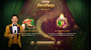 Ecran d'accueil du jeu Crazy Pachinko