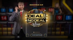 Ecran de pr&eacute;sentation du jeu Deal or No Deal