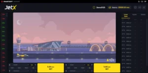 Ecran de d&eacute;marrage du mini jeu JetX