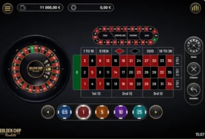 Interface de Golden Chip Roulette