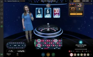 Interface du jeu en direct Quantum Roulette