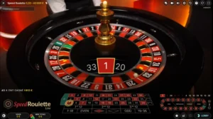 Le num&eacute;ro gagnant sur Speed Roulette