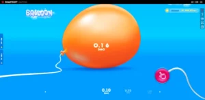 Une partie en cours sur le mini jeu Balloon