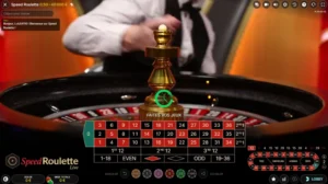 Placement des mises sur Speed Roulette