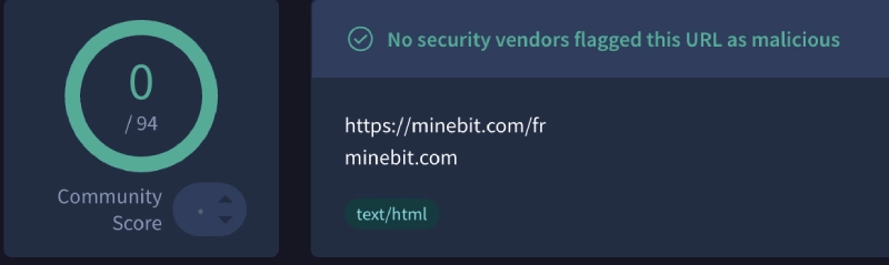 capture decran analyse securite minebit