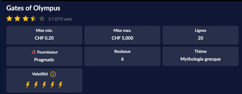 capture decran fiche technique slot starvegas casino