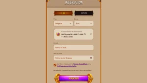 capture decran formulaire inscription alawin