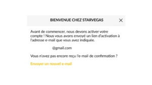 capture decran inscription etape 5 starvegas casino
