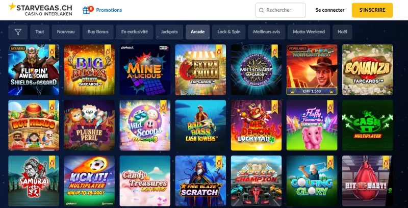 capture decran mini jeux starvegas casino