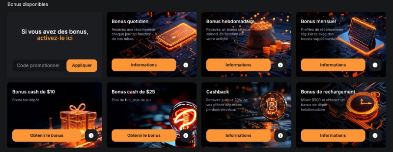 capture decran promotions minebit