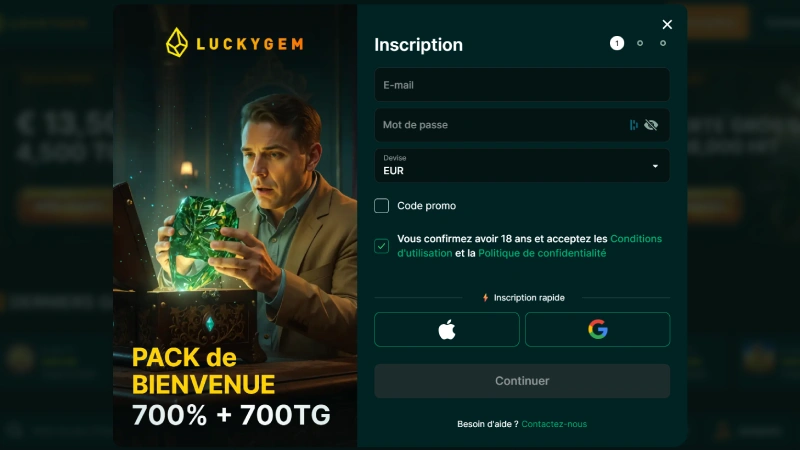 Codes promos LuckyGem et bonus actifs en Juillet 2026