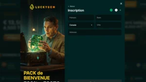 capture decran inscription etape 3 luckygem