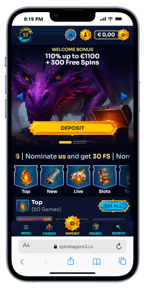 capture decran interface mobile spindragons