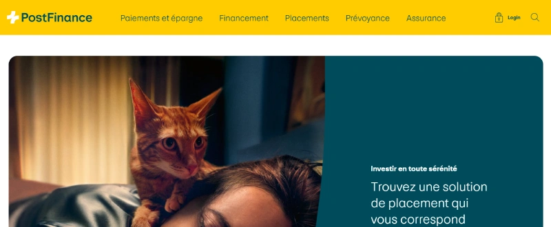 capture decran page accueil postfinance