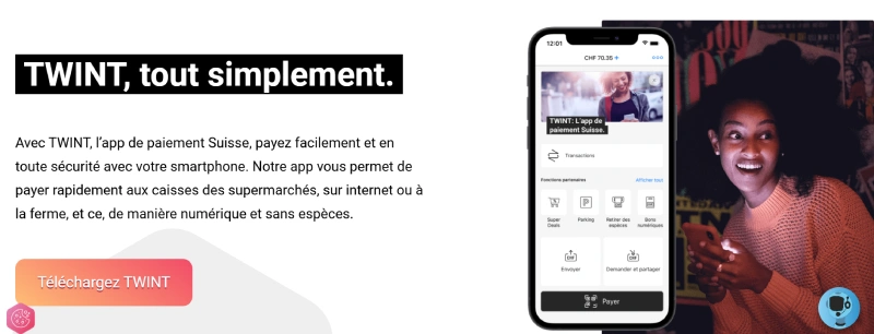 capture decran page accueil twint