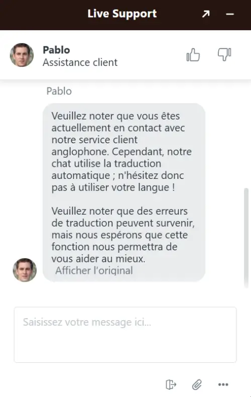 support client de westace