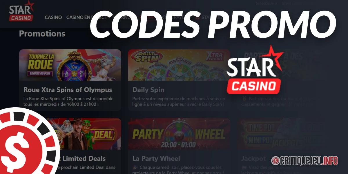 Star Casino code promo : 10 € sans dépôt (avril 2026)