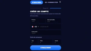 capture decran inscription etape 3 smash casino